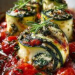 Vegan Zucchini Spinach Rollatini