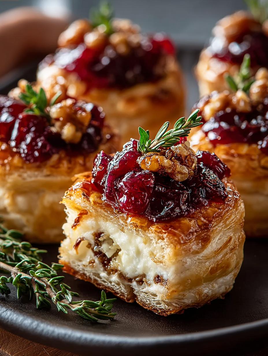 Baked Cranberry Brie Bites