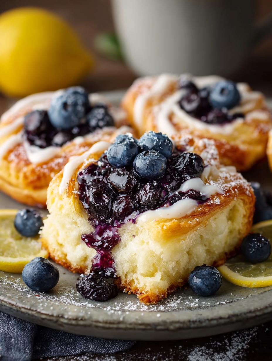 Delicious Blueberry Lemon Danish: 12 Flaky Pastries - Blueberry Lemon Danish - main visual representation