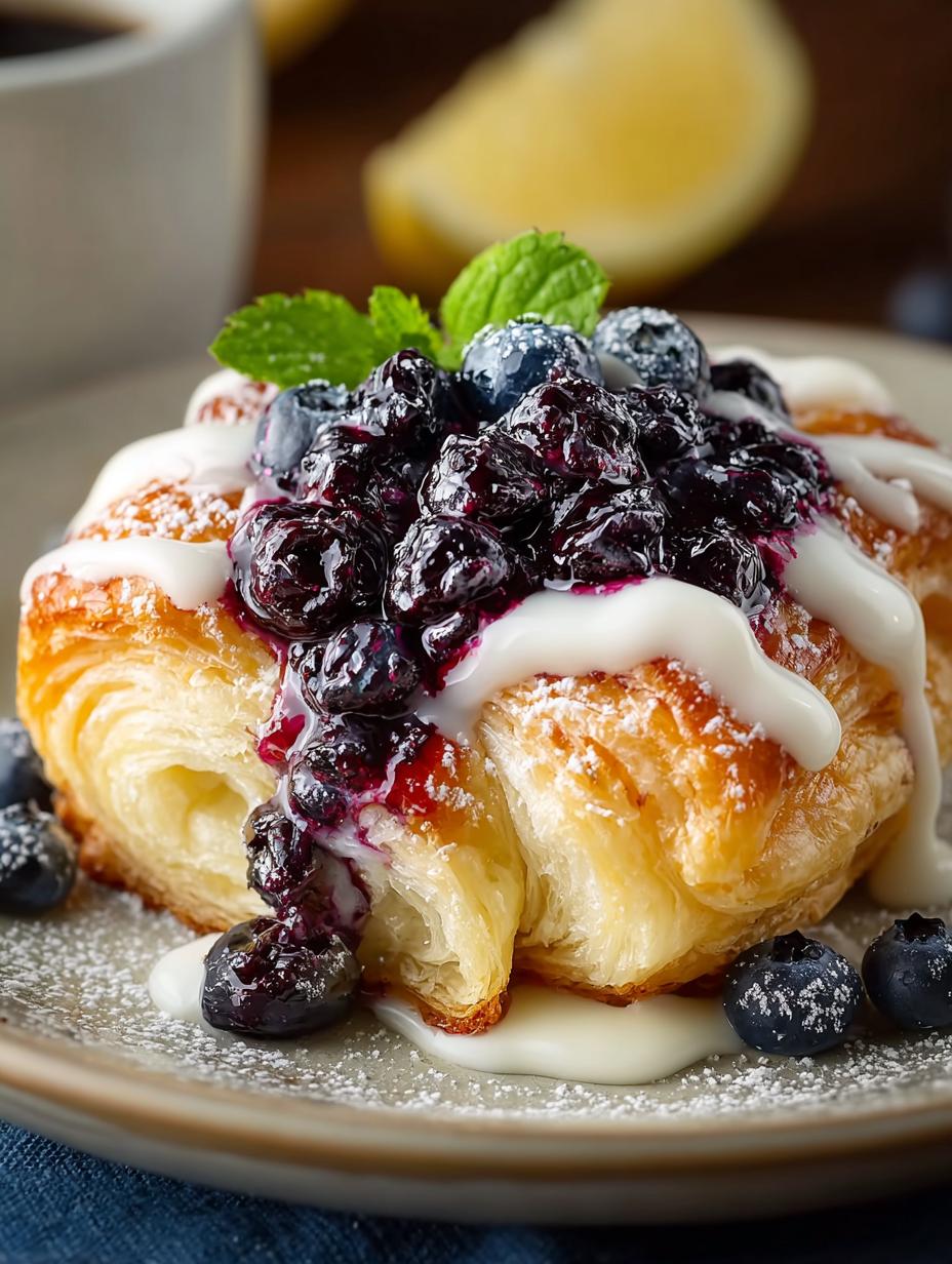 Delicious Blueberry Lemon Danish: 12 Flaky Pastries - Blueberry Lemon Danish - additional detail