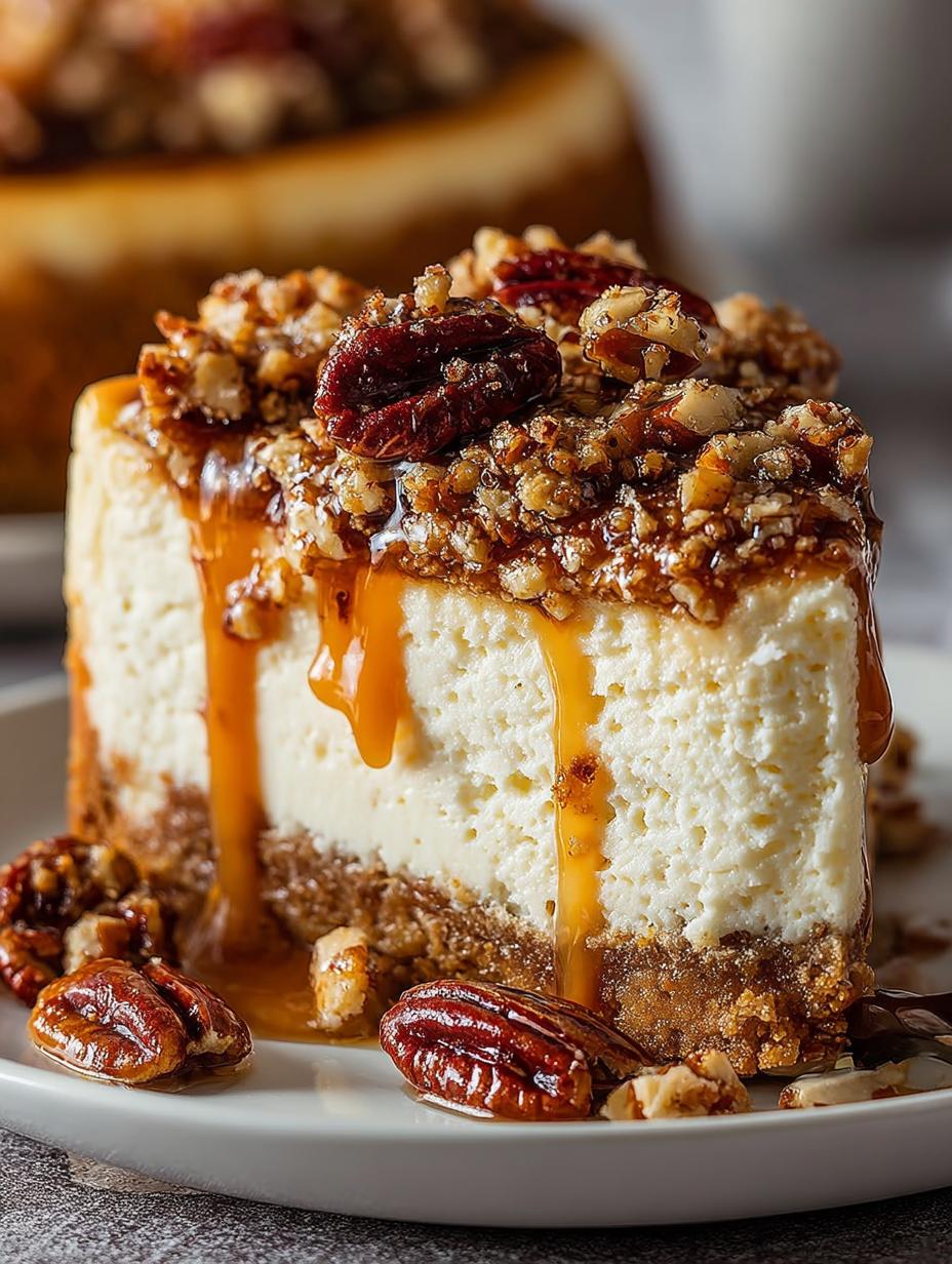 Decadent Brown Butter Pecan Cheesecake Recipe - Brown Butter Pecan Cheesecake - main visual representation