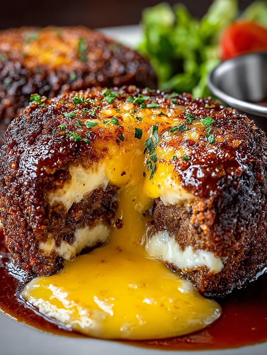 Cheeseburger Lava Cake Molten