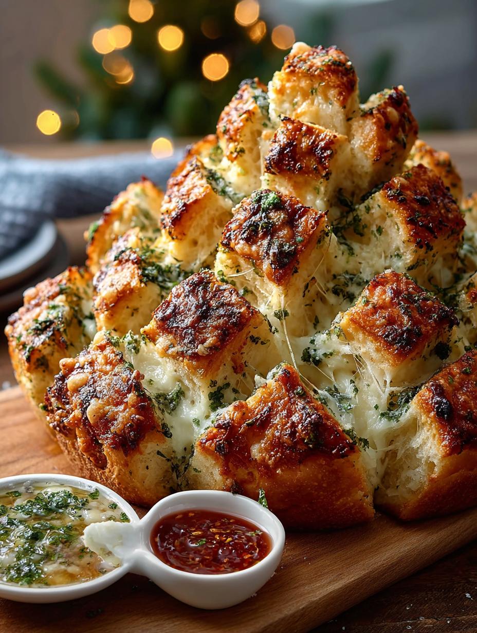 Cheesy Christmas Tree Bread