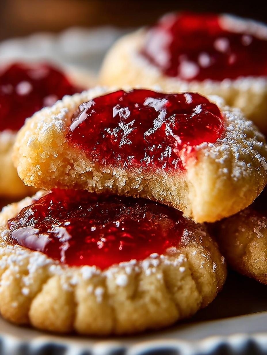 Christmas Thumbprint Cookies with