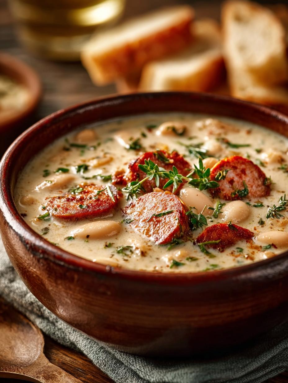 Creamy Bean Soup with Sausage for Cozy Nights - Creamy Bean Soup with - main visual representation