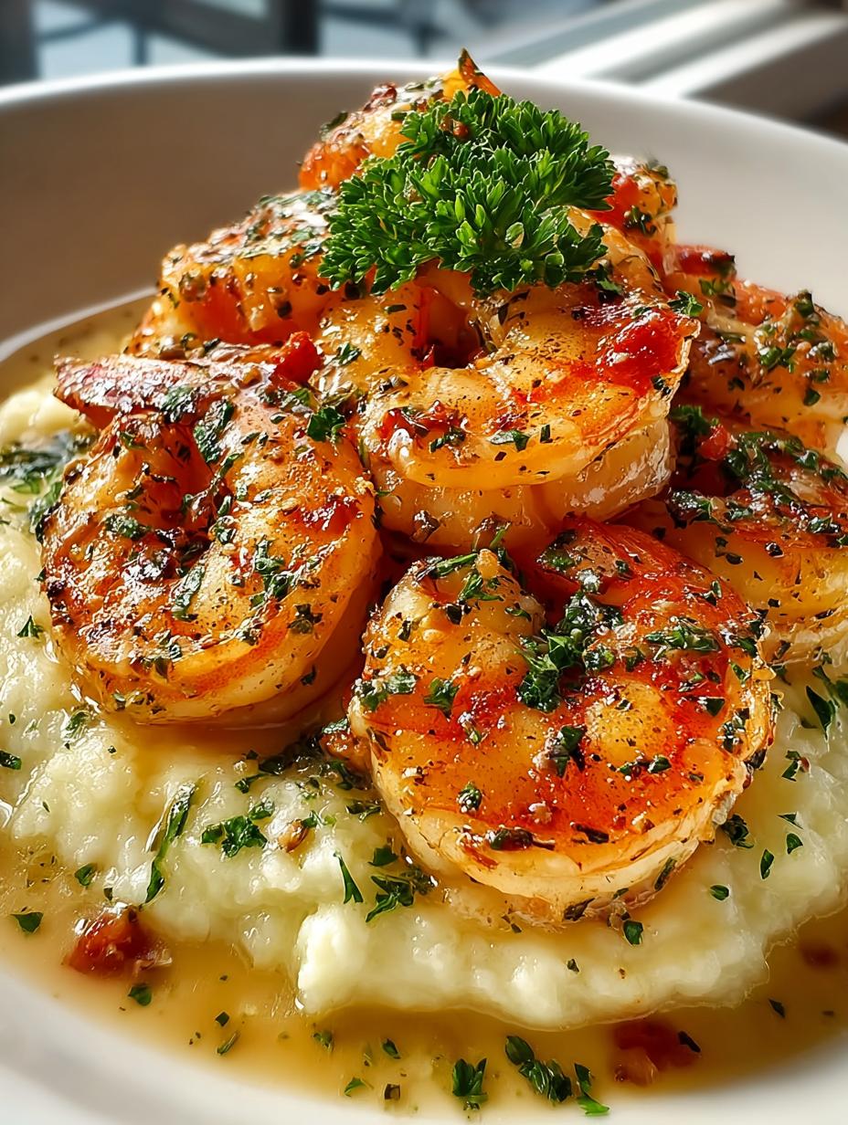 Creamy Garlic Shrimp Over Mashed Potatoes for Dinner Bliss - Creamy Garlic Shrimp Over - additional detail