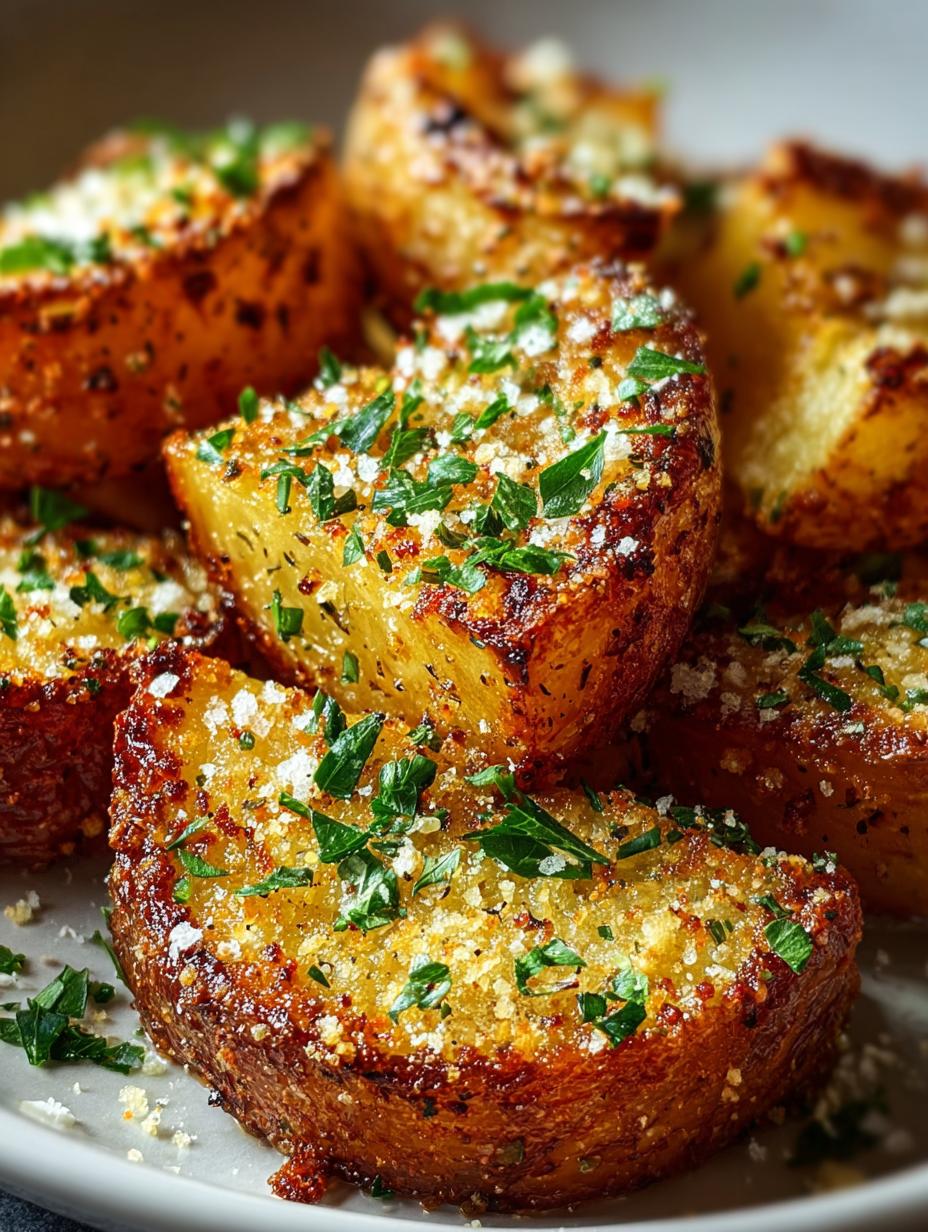 Crispy Baked Garlic Parmesan