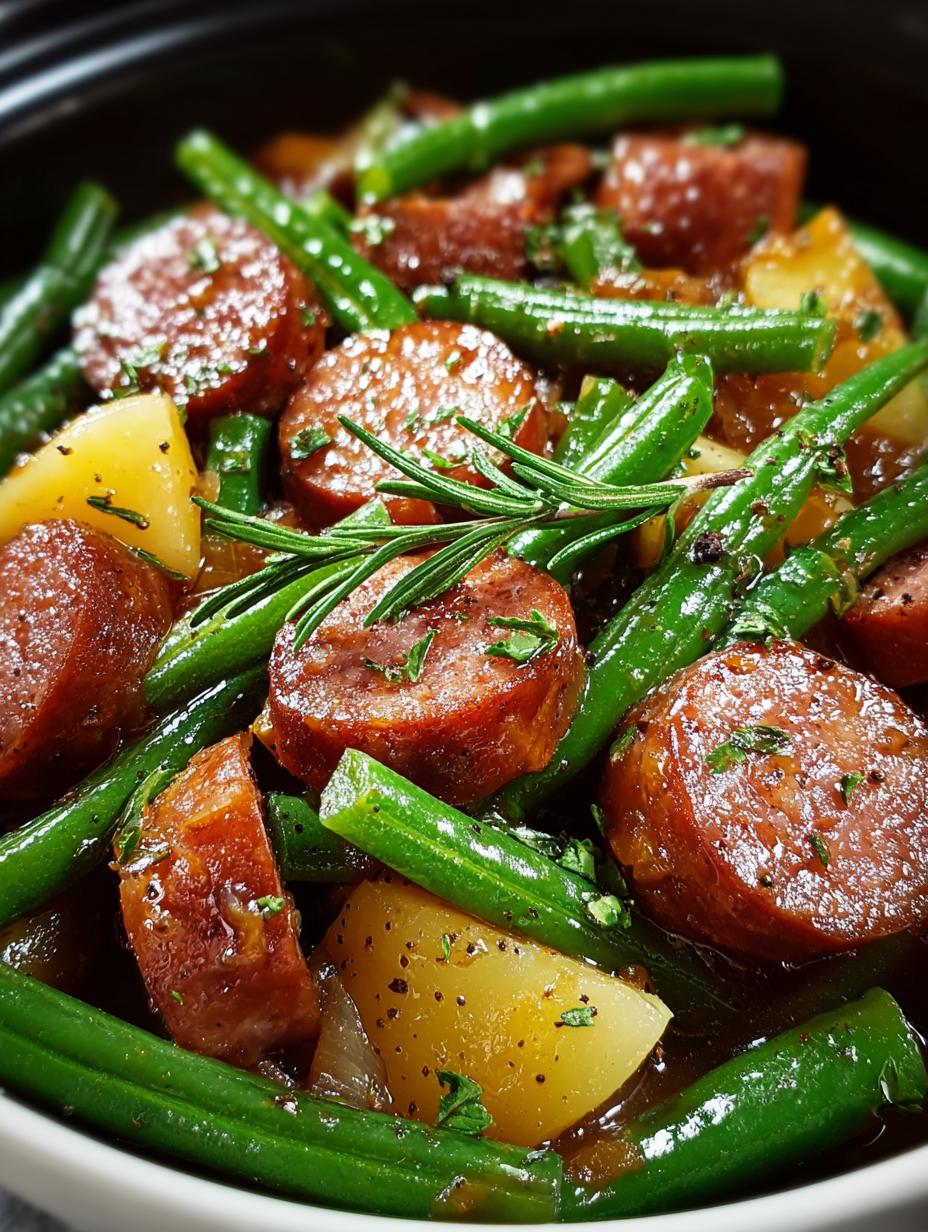 Crockpot Kielbasa Green Beans: 5 Easy Steps to Dinner - Crockpot Kielbasa Green Beans - main visual representation
