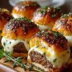 Garlic Parmesan Cheeseburger Bombs