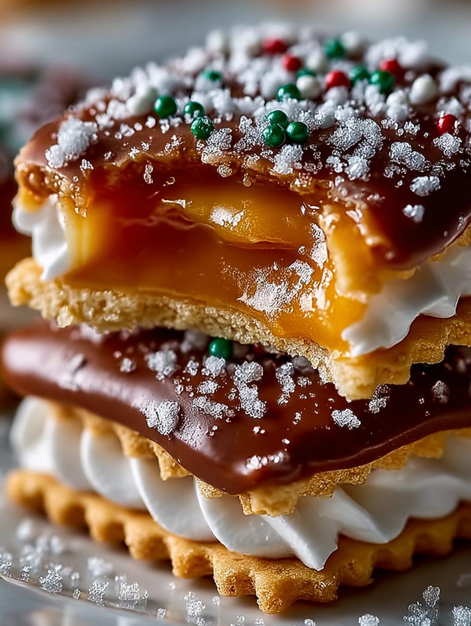 Irresistible Caramel Ritz Cracker Christmas Cookies - Irresistible Caramel Ritz Cracker - additional detail