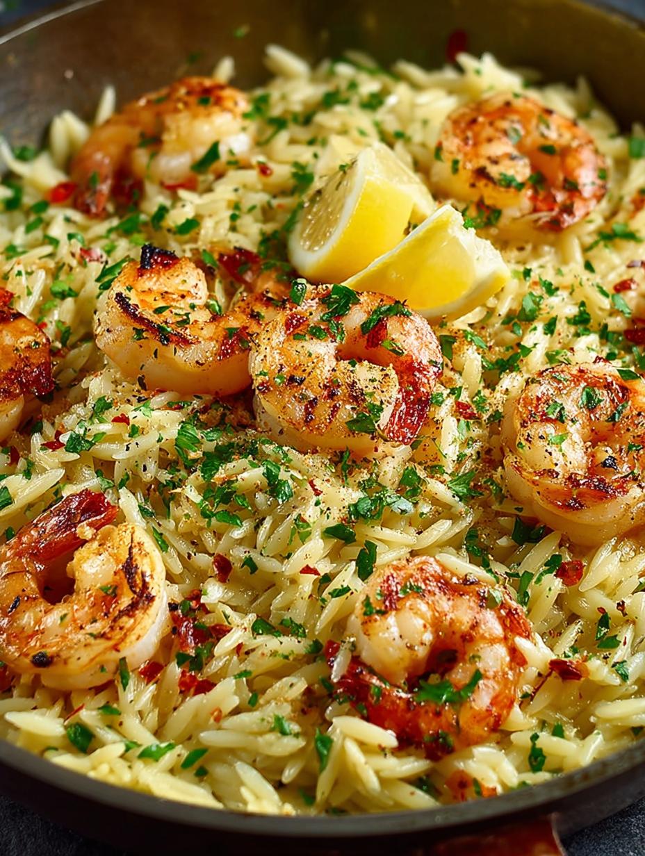 Delicious Lemon Garlic Shrimp Orzo Recipe for Dinner 4 Delicious Lemon Garlic Shrimp Orzo Recipe for Dinner - Lemon Garlic Shrimp Orzo - main visual representation