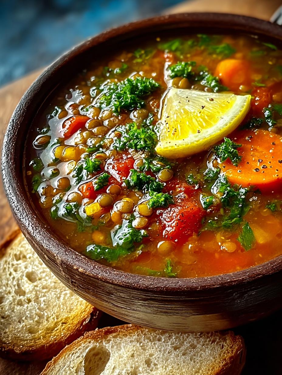 Cozy Mediterranean Lentil Soup for Your Dinner Table - Mediterranean Lentil Soup - additional detail