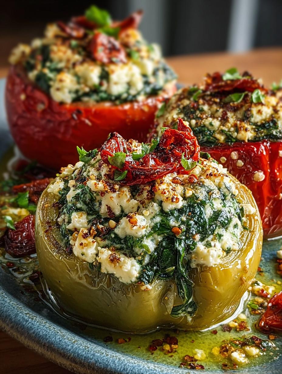 Mediterranean Spinach Feta Stuffed