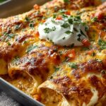 Queso Chicken Enchiladas