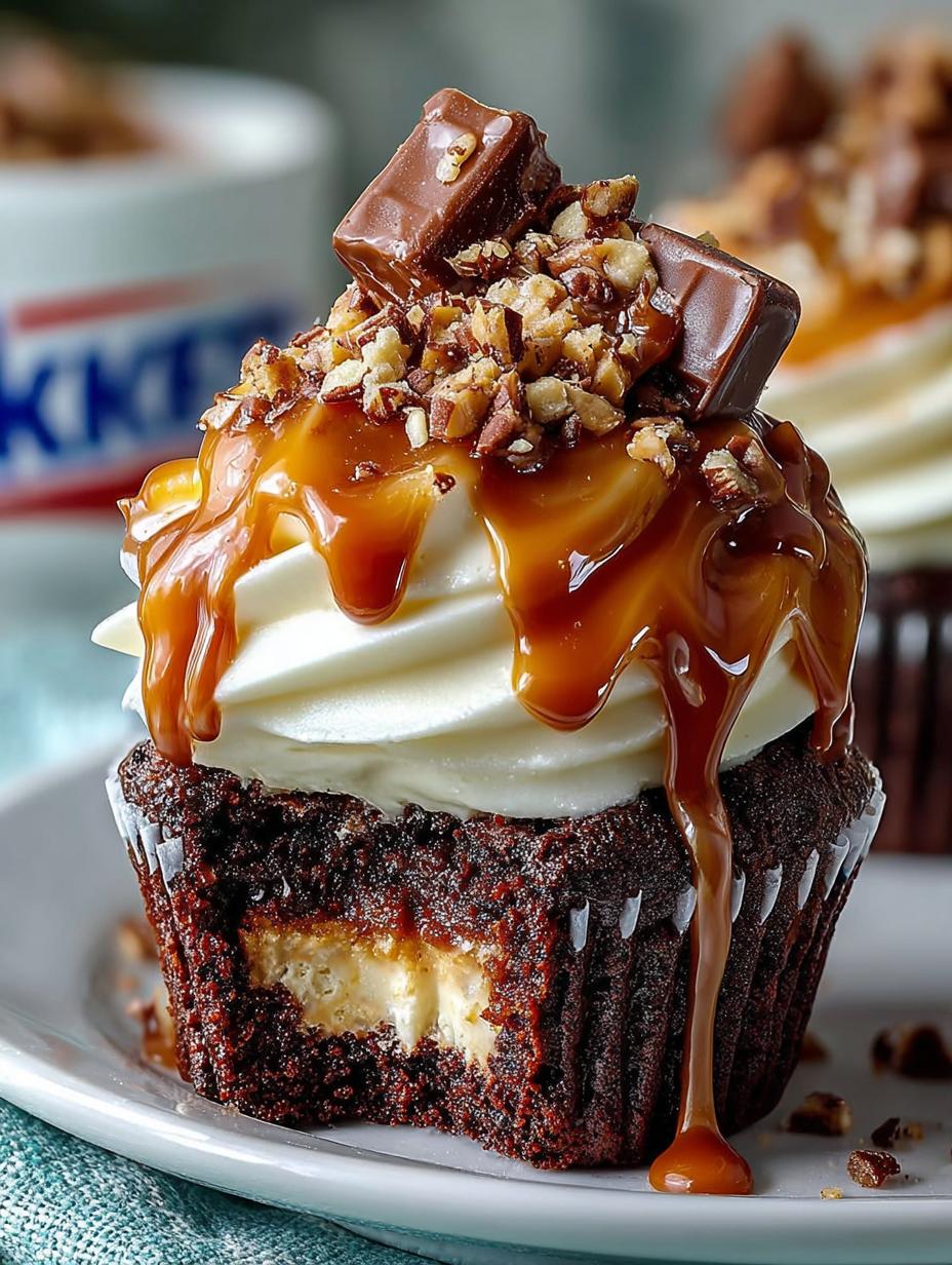 Delicious Snickers Cupcakes: 12 Irresistible Treats - Snickers Cupcakes - additional detail