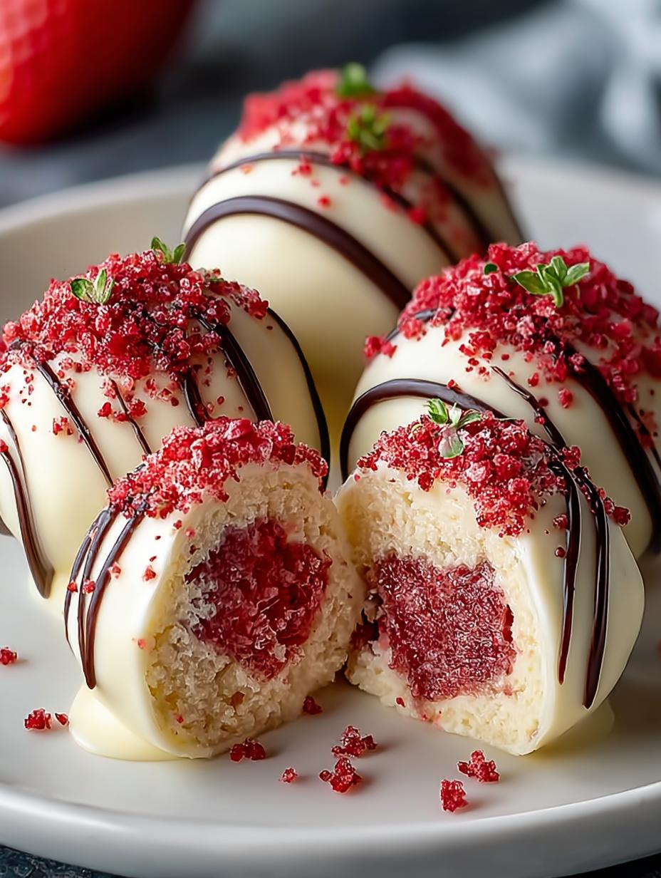 Strawberry Cheesecake Truffle Balls