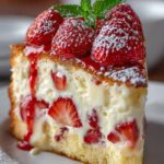 Strawberry Custard Delight Cake