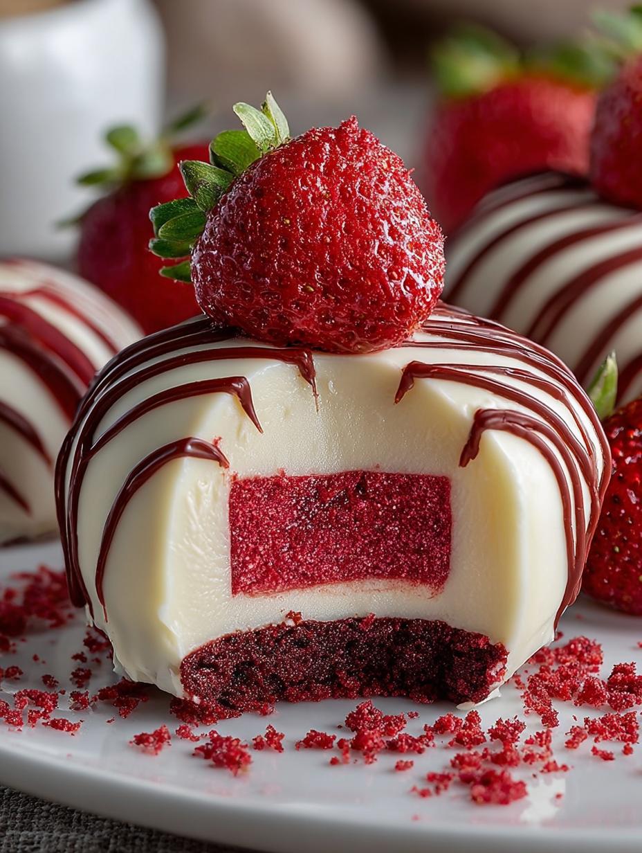 Strawberry Velvet Cheesecake Truffle