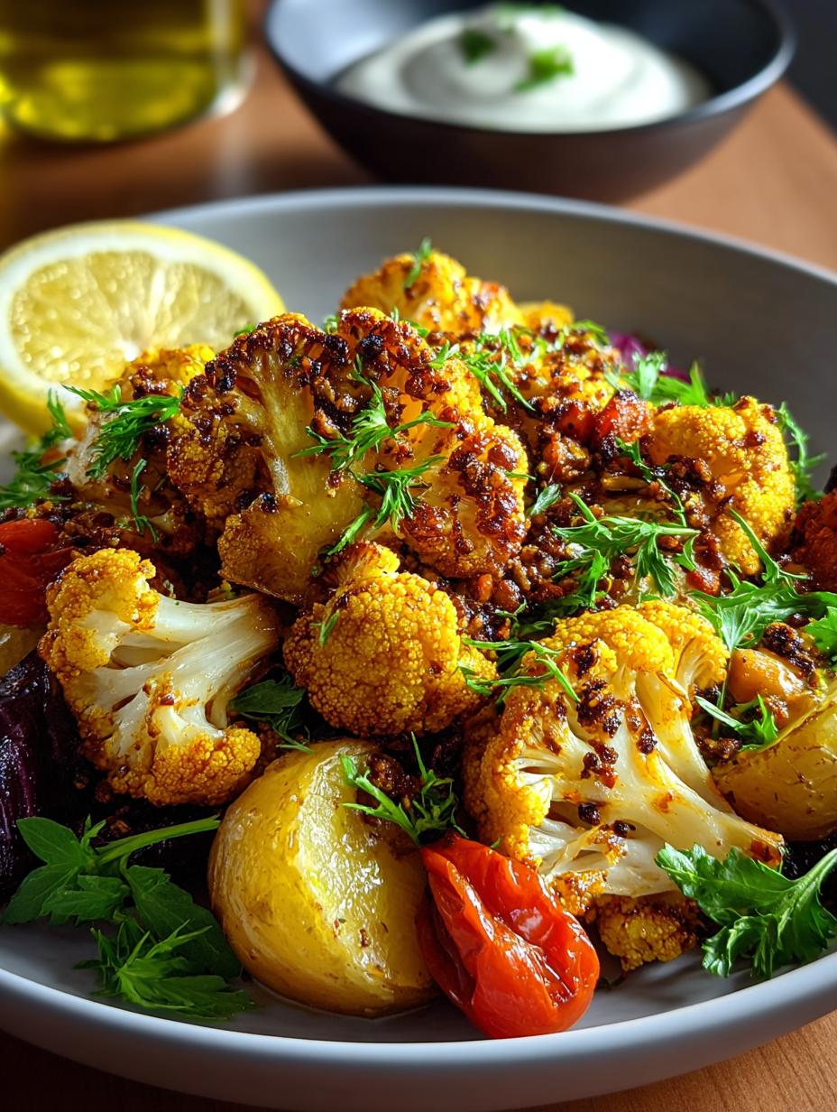 Delicious Turmeric Cauliflower Chickpea Potatoes Recipe - Turmeric Cauliflower Chickpea Potatoes - main visual representation