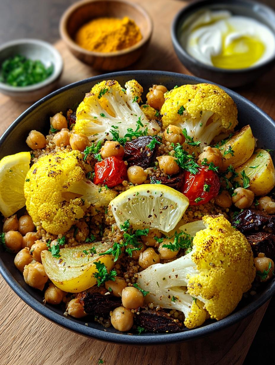 Delicious Turmeric Cauliflower Chickpea Potatoes Recipe - Turmeric Cauliflower Chickpea Potatoes - additional detail