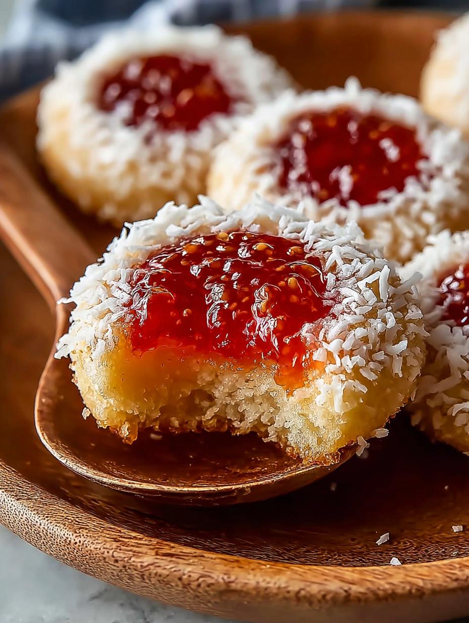 Vanilla Coconut Jam Thumbprint