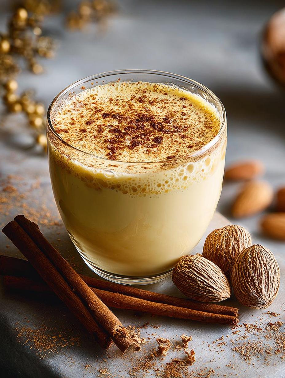 Delicious Vegan Almond Eggnog for Cozy Holidays - Vegan Almond Eggnog - main visual representation