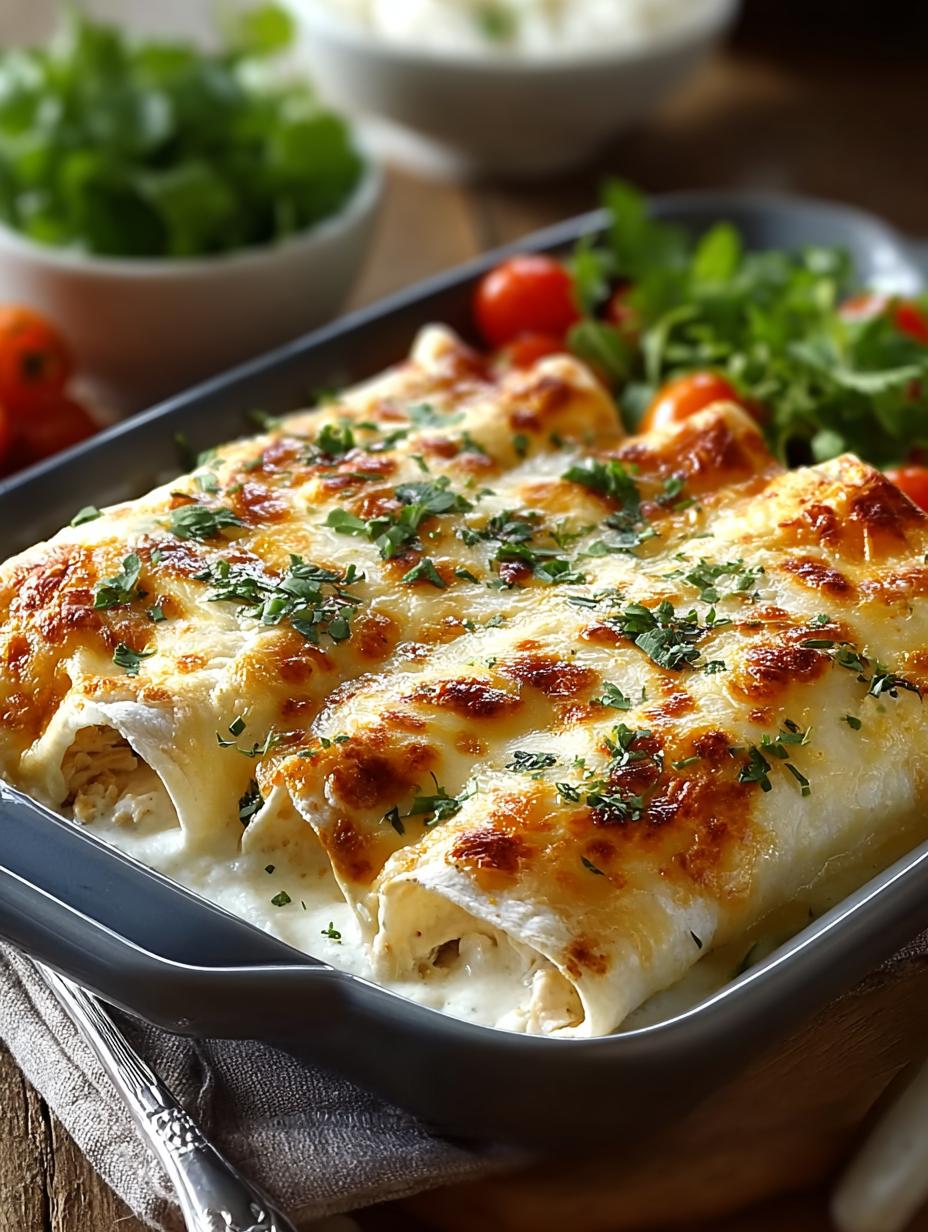 White Chicken Enchiladas with Creamy Sauce for Comfort 4 White Chicken Enchiladas with Creamy Sauce for Comfort - White Chicken Enchiladas with - main visual representation