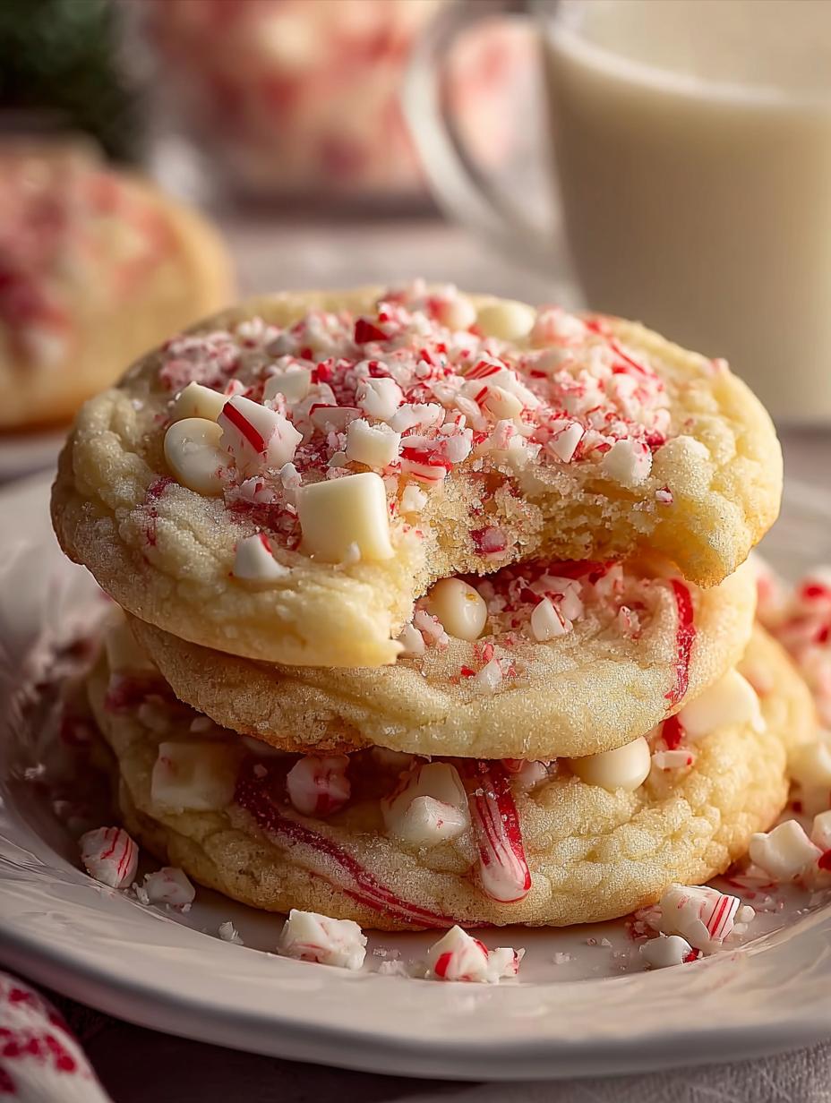 White Chocolate Candy Cane Cookies: 24 Festive Treats 4 White Chocolate Candy Cane Cookies: 24 Festive Treats - White Chocolate Candy Cane - main visual representation