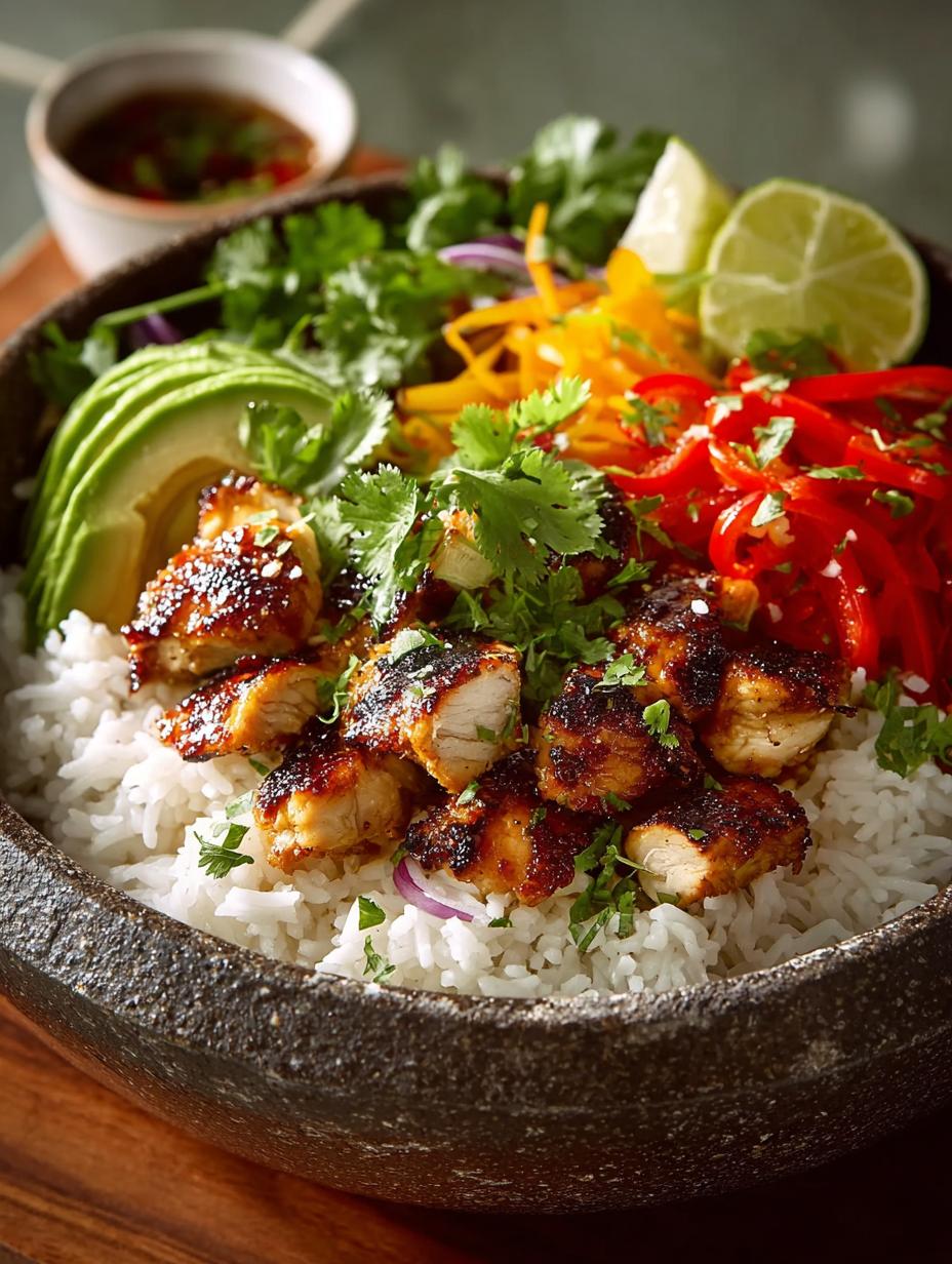 Delicious Coconut Chicken Rice Bowl Recipe for Dinner - Coconut Chicken Rice Bowl - additional detail