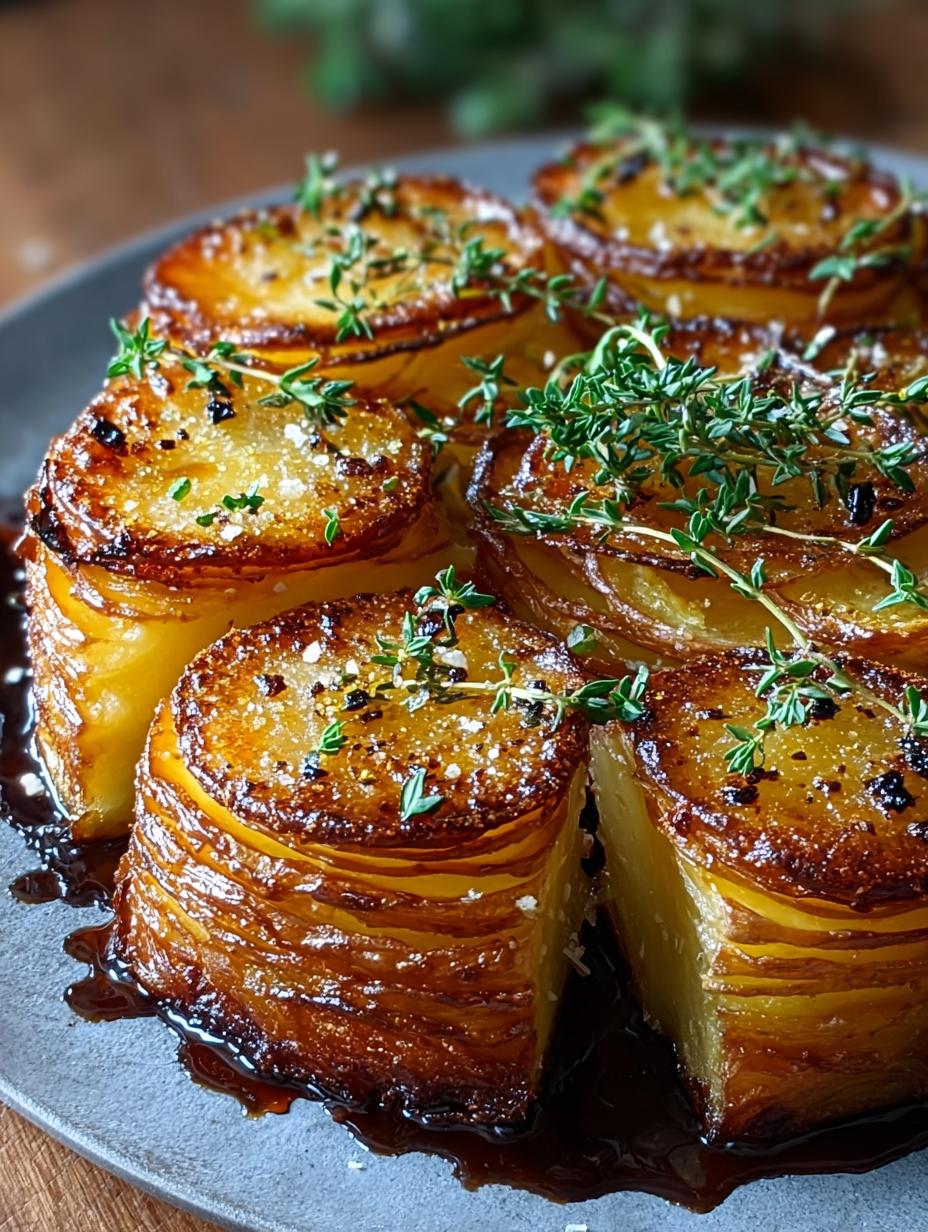 Crispy Balsamic Thyme Potato Torte: A Delicious Delight 4 Crispy Balsamic Thyme Potato Torte: A Delicious Delight - Crispy Balsamic Thyme Potato - main visual representation