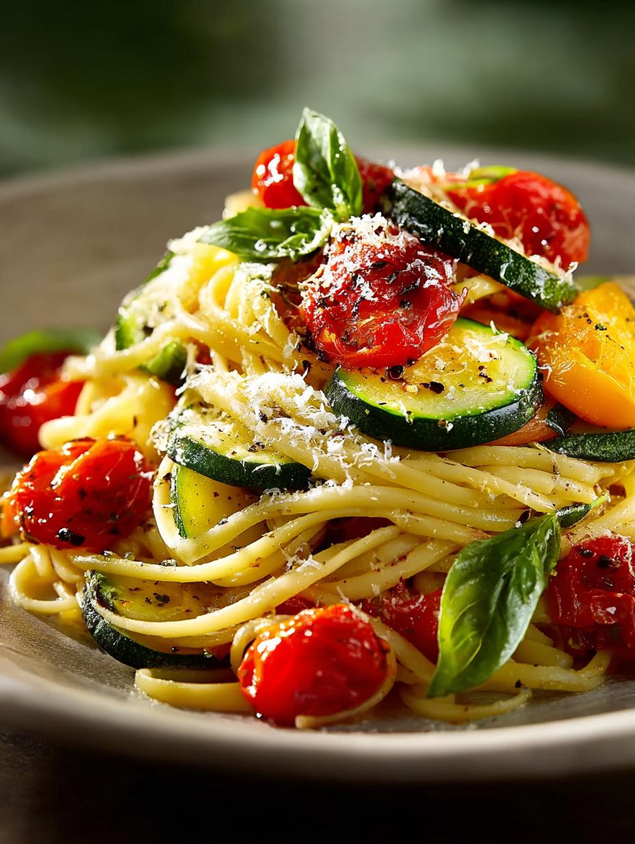 Fresh Zucchini Tomato Pasta
