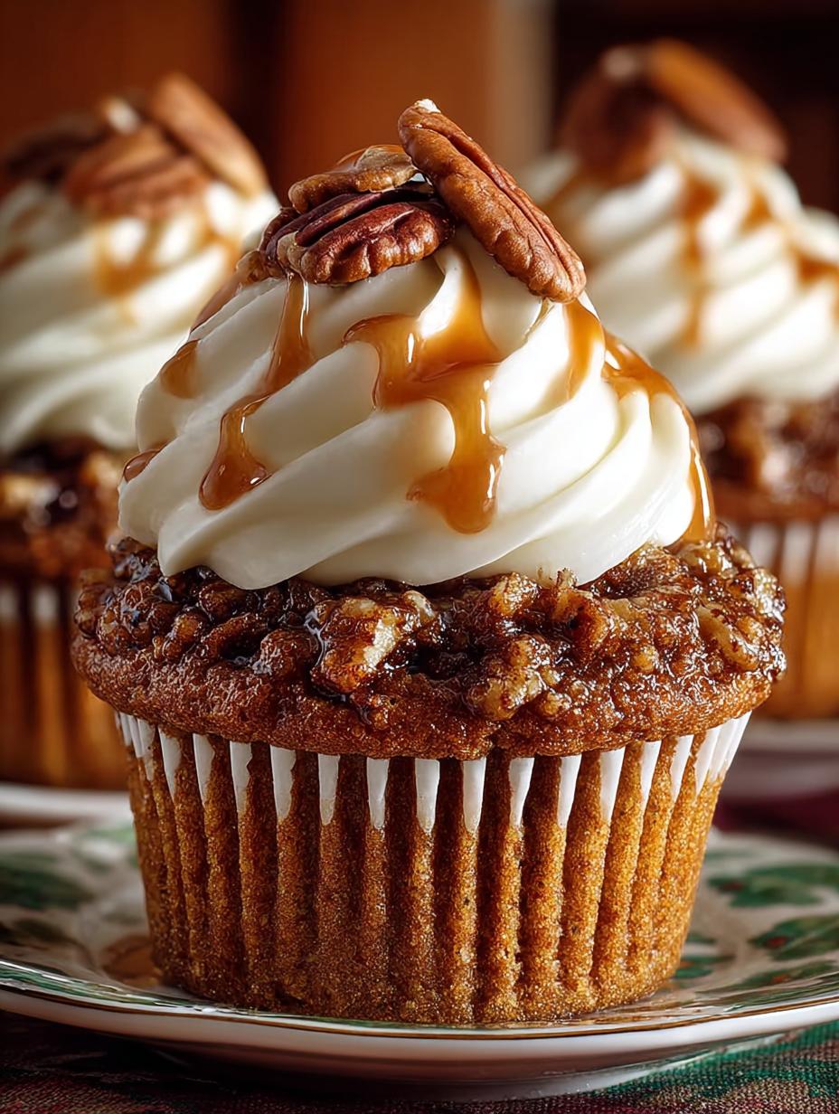 Delicious Pecan Pie Pumpkin Cupcakes Recipe - Pecan Pie Pumpkin Cupcakes - additional detail