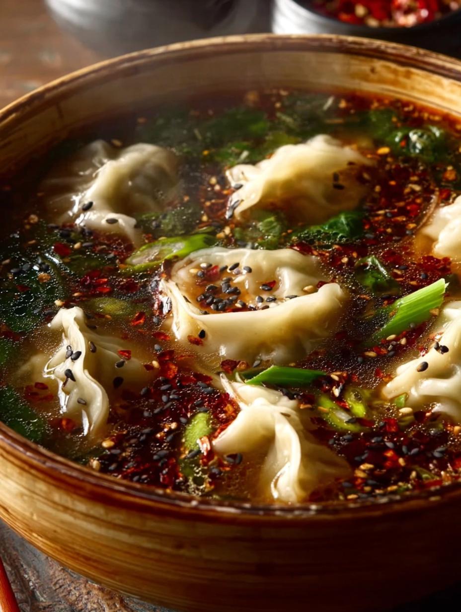 Spicy Dumpling Soup
